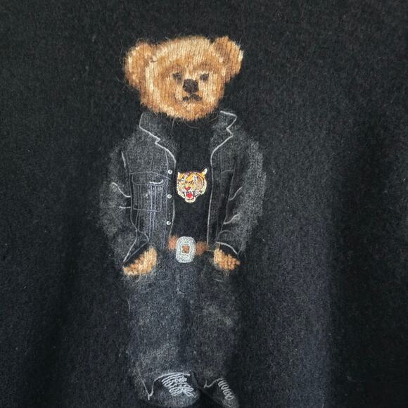 Ralph Lauren Polo Bear Wool Knit Sweater Size M Lunar New Year Tiger Embroidery - Picture 2 of 8